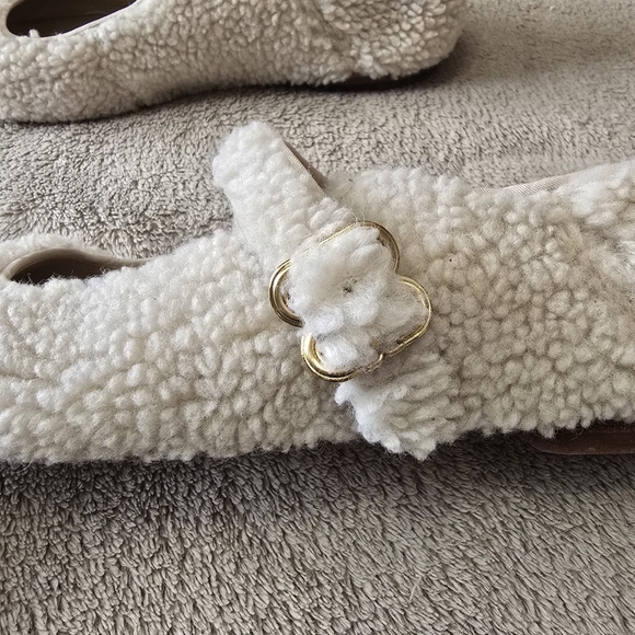 Sam Edelman Michaela Mary Jane Sherpa Flats Nature Mist Size 9 - Picture 3 of 12